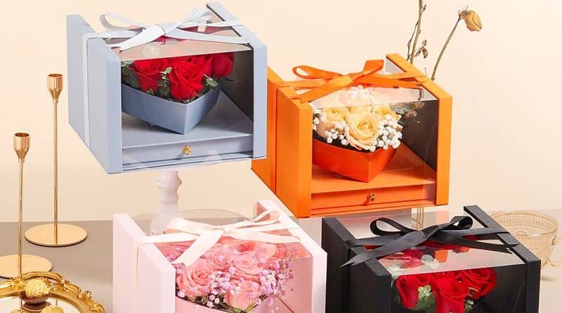 layering flower packaging