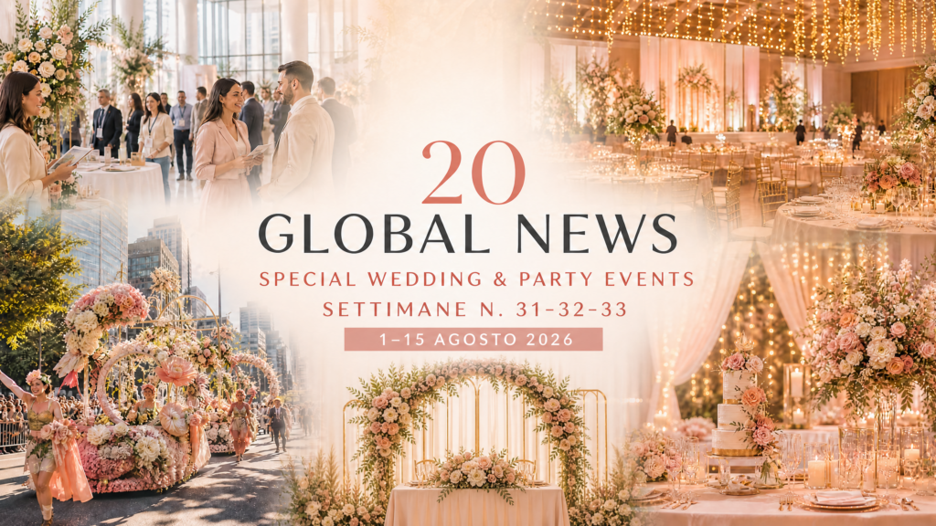 Banner 20 Global News Special Wedding and Party Events 1–15 agosto 2026